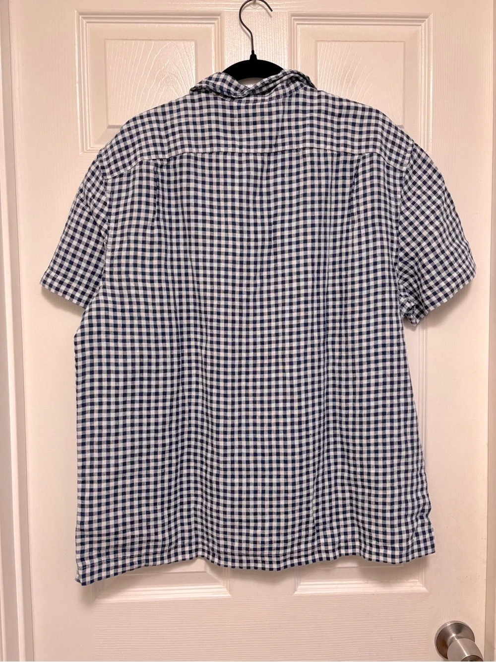 NWT J.Crew Short-Sleeve Linen Camp-Collar Shirt in Gingham